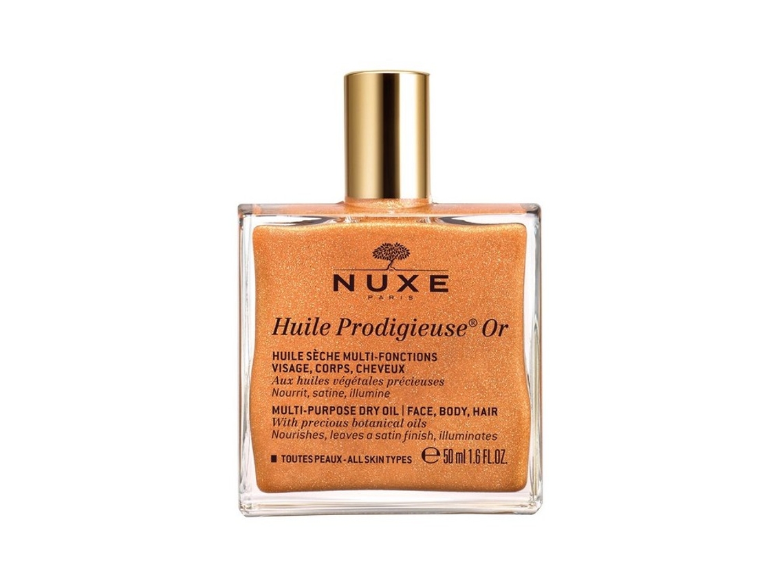 Aceite Corporal NUXE Huile Prodigieuse OR Seco para Rosto, Cuerpo y Cabello (50 ml)