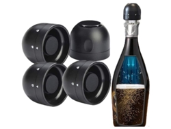 4 Tapones Reutilizables Para Botellas De Champán, Selladores Para Vino Espumoso Con Caja, Selladores De Botellas