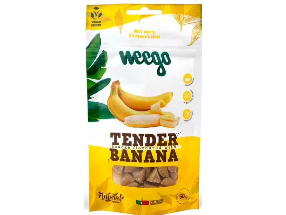Pack de Snacks para Perro WEEGO Tender Plátano 12x50 g