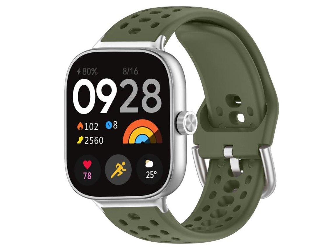 Correa deportiva de silicona para Redmi Watch 6 / 5 / 4 - Hebilla plateada