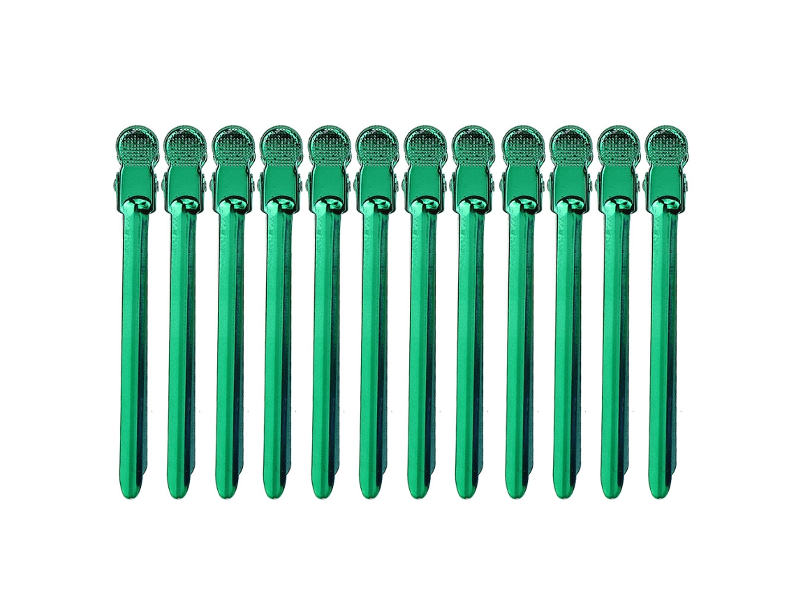 Pinza De Pelo En Acero Inoxidable Pico De Pato Para Peinados Y Estilismo De Cabello Verde