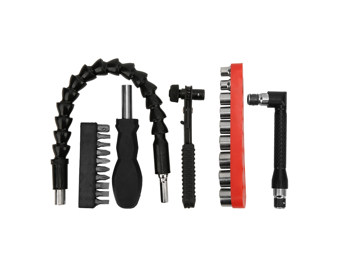 Juego De 23 Brocas De Acero Al Carbono Con Vástago Flexible Para Taladro Eléctrico Y Manual.