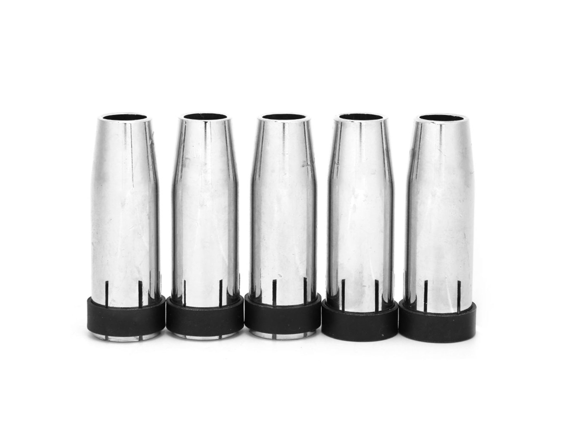 Boquilla De Gas Cónica De 5 Piezas Para Antorcha De Soldadura Mig/mag Mb 24kd, 12,5 Mm, Cobre Rojo, Consumibles