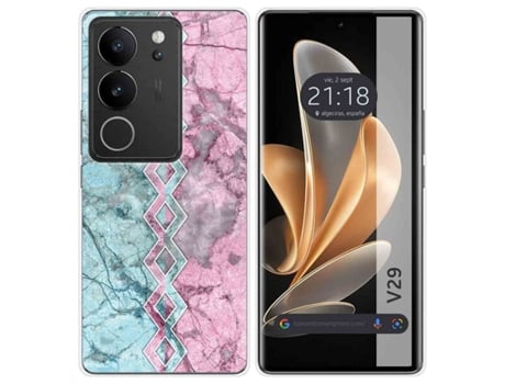 Funda Diseño Mármol para Vivo V29 5G TUMUNDOSMARTPHONE Silicona Multicolor