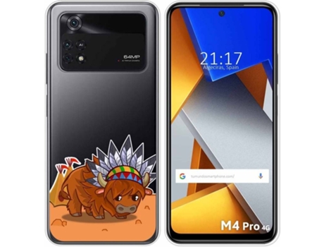 Carcasa para Xiaomi Poco M4 Pro 4G TUMUNDOSMARTPHONE Dibujos Transparente Bufalo Multicolor