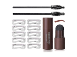 Kit Para Estampar Cejas, Estampado De Cejas En Un Solo Paso, Plantilla Reutilizable, Maquillaje De Larga Duración, Marrón Natural.