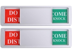Letrero Magnético Para Puerta, Juego De 2, "no Molestar", Indicador Deslizante De Aluminio Plateado.