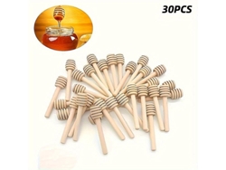 Cucharita De Miel De Madera Spoon Mixing Handle Jar Sp Honey Dipper Stick Natural 10/30/50pcs 30 Piezas