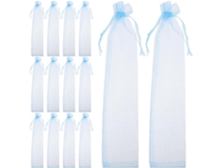 50 Bolsitas Organza Cordón Ventiladores Portátiles Transparente Versátil Objetos Pequeños Tela Gasa Uso