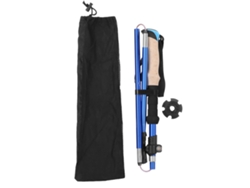 Bastón de trekking telescópico portátil de aluminio azul