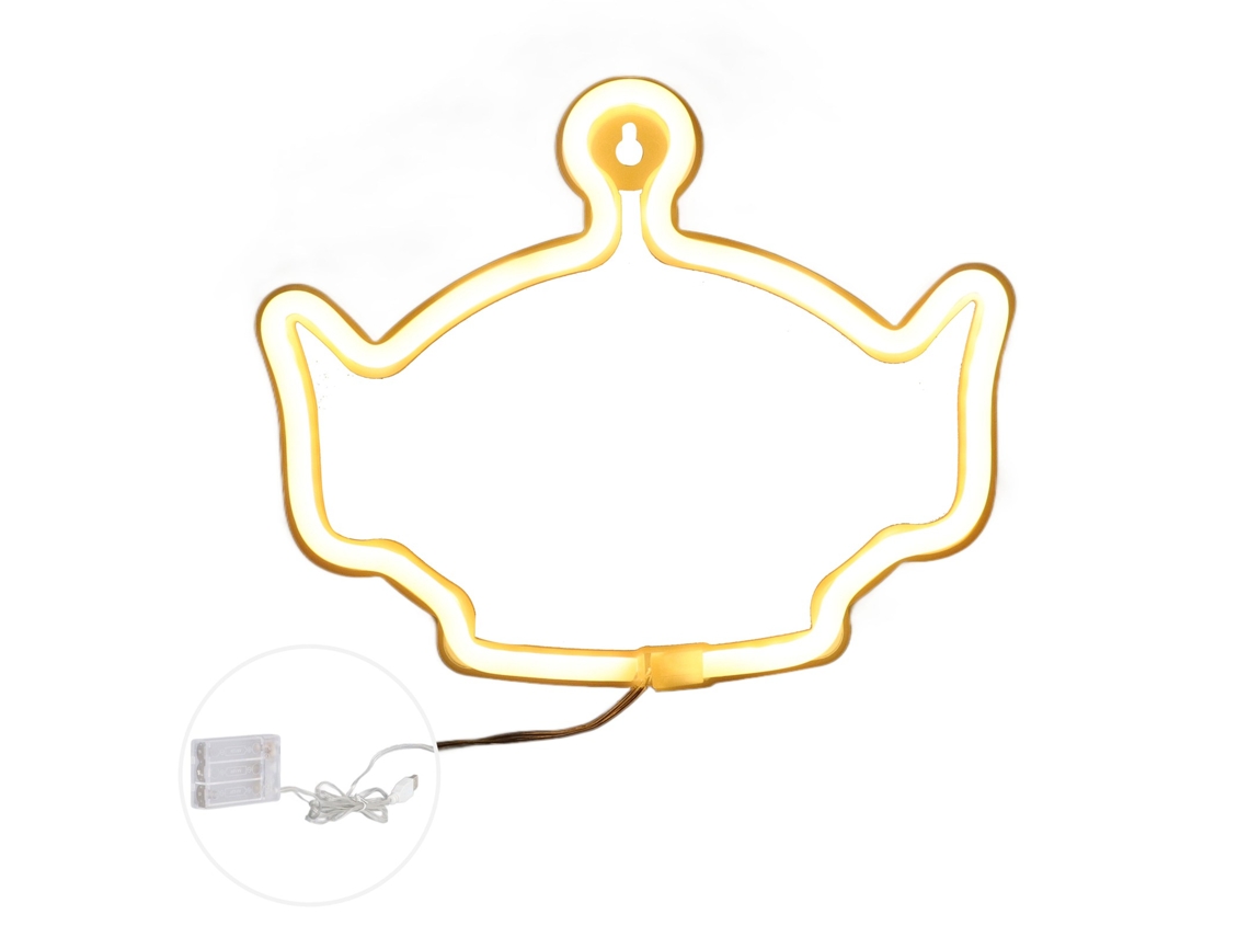 Lámpara de neón LED 2026 de 200 lm, resistente al agua, recargable por USB con batería, para mesita de noche, ABS PVC.