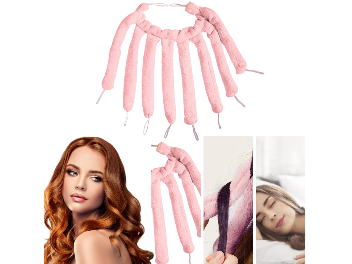 Rodillo De Rizo Sin Calor Headband Para Pelo Rizos Durmientes Curlers De Terciopelo Coral Peinados Diy