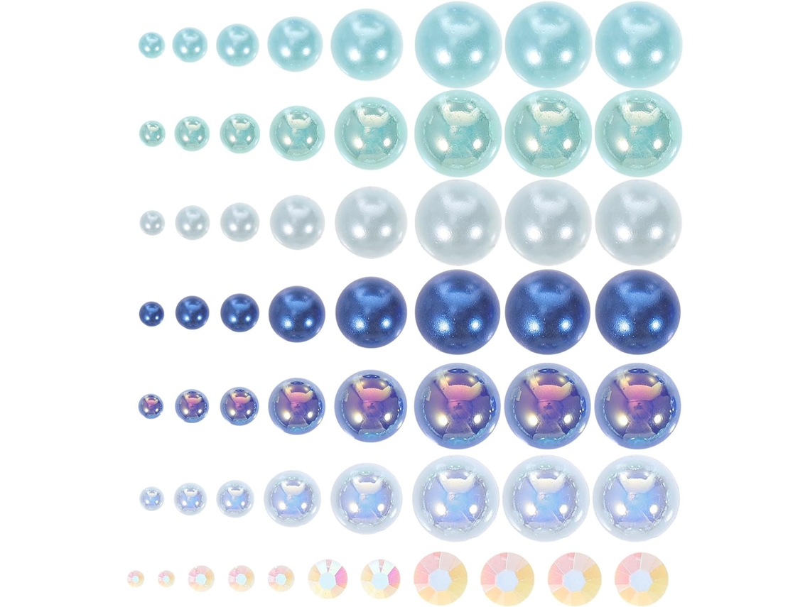 Diamantes De Imitación De Resina, Medias Perlas Planas, Varios Tamaños, 100 G
