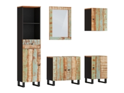 Maison Exclusive - Conjunto De Muebles De Baño 5 Piezas Madera Maciza Reciclada