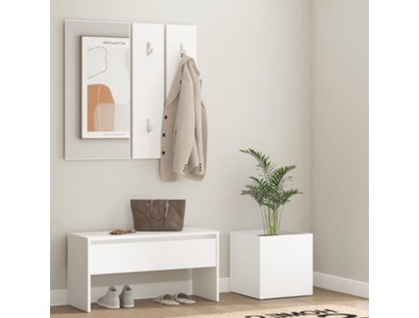 Juego De Muebles De Recibidor VIDAXL Blanco Madera contrachapada (80x30.5x40 cm )