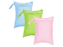 Bolsas Impermeáveis, Pacote de 3, 40 X 30 Cm, com Zíper ZYBLSSBB (rosa, Azul, Verde)
