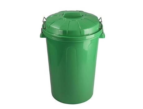 Cubo basura con tapa 100 litros verde