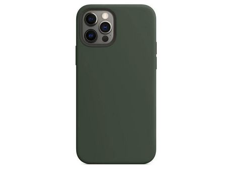 Carcasa de silicona VOINEE con MagSafe para iPhone 12 Mini Verde oscuro