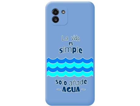 Carcasa para Samsung Galaxy A03 TUMUNDOSMARTPHONE Silicona Líquida Dibujos Azul