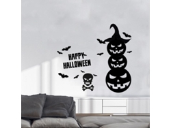 2026-adhesivos De Halloween Para Ventanas Calabazas Esqueletos Murciélagos Pegatinas Negras Para Pared