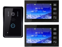 Interphone De Sonnette Vidéo Sans Fil 7 Pouces Avec Telephone Porte Etanche Affichage Clair