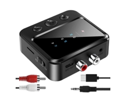 Adaptador transmisor y receptor de audio Bluetooth 5.4 2 en 1 con dos transmisores y dos receptores (uno a dos).
