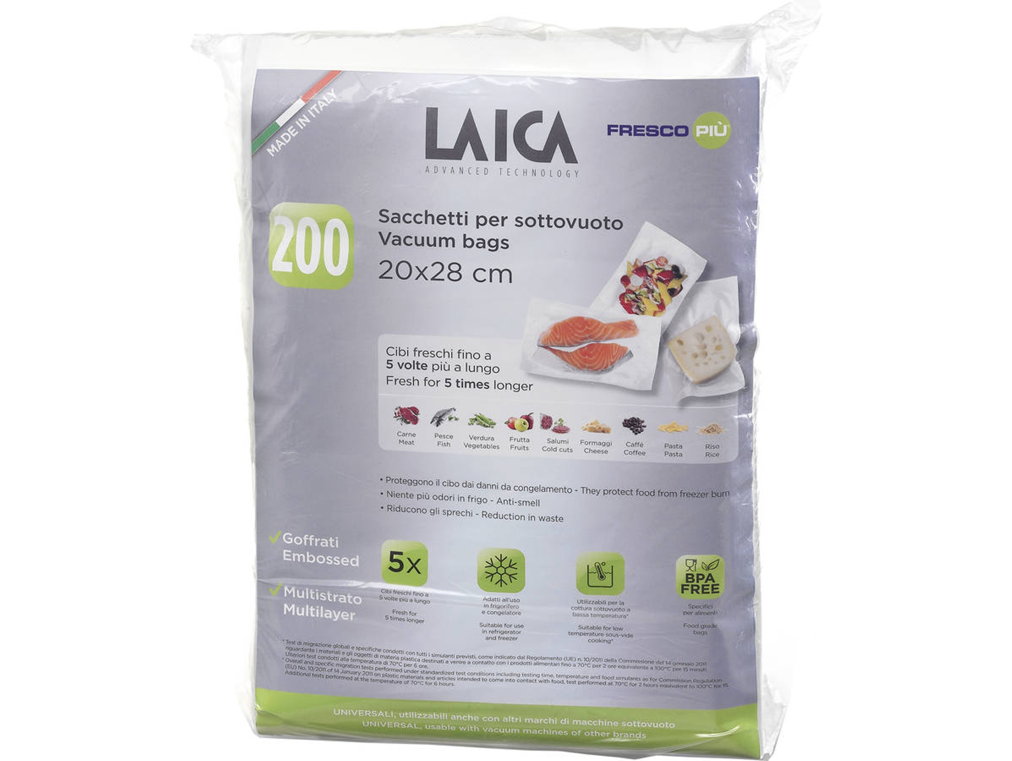 Bolsas para Maquinas de Envasado al Vacío LAICA VT3511 (2x22x30 cm)