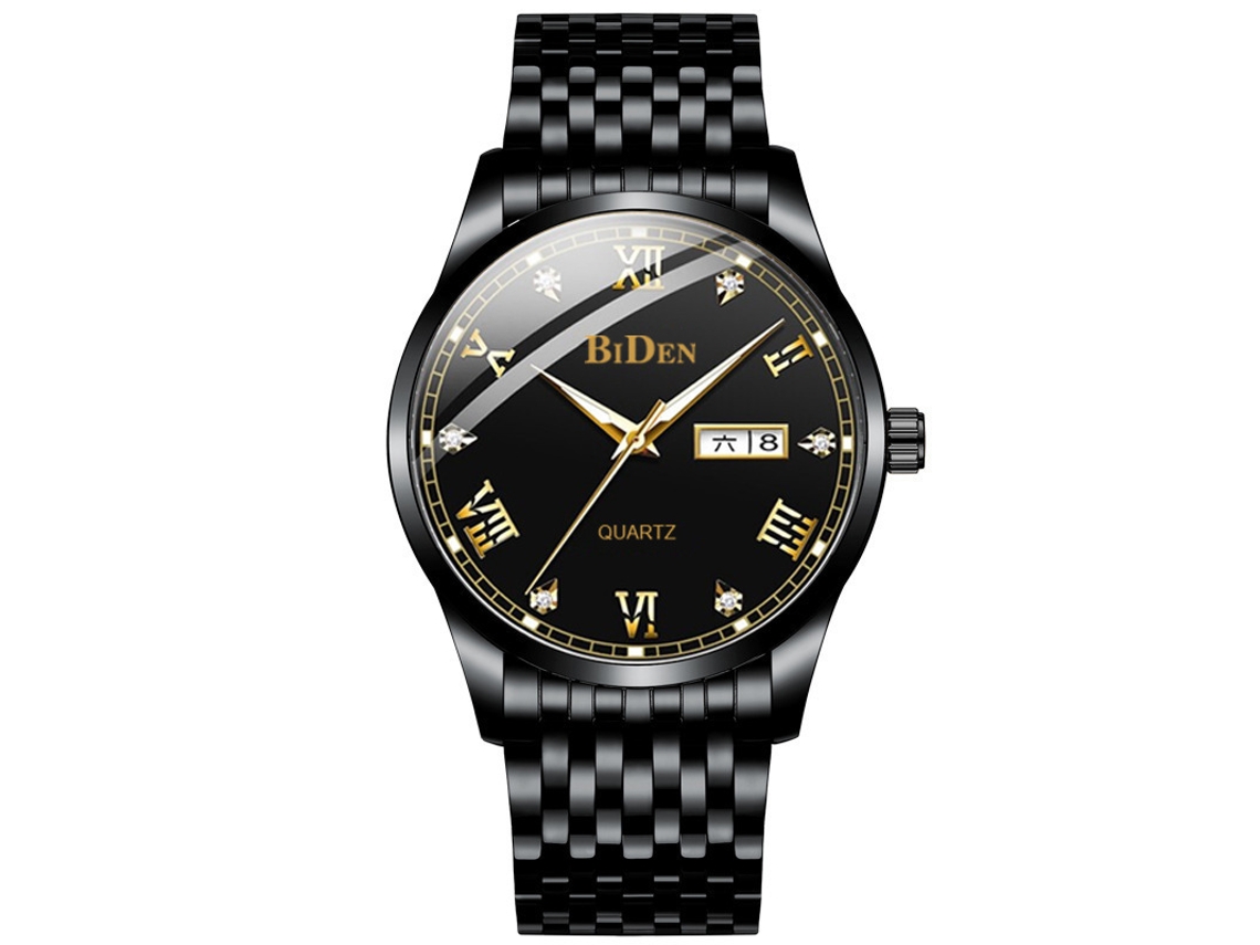 Reloj de negocios MDUG para hombre con tres manecillas y calendario, estilo deportivo, ideal para estudiantes y jóvenes, color negro.