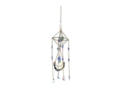 Colgante de cristal para atrapasol, carillón de viento arcoíris, decoración navideña para árbol de exterior.