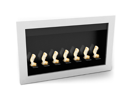 Chimenea de Etanol de Pared Contemporánea Vpf-Fd50-Blanca PRIVATEFLOOR