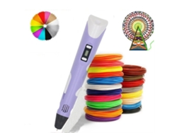 Arzopa Bolígrafo De Impresión 3d Portátil , Incluye Filamento Pla De 1,75 Mm Y 5 M X 20 Colores