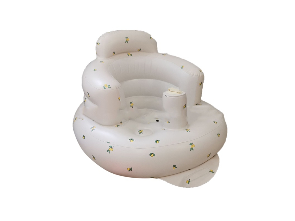 Sillón Inflable Para Bebé, Sofá De Ducha Suave, Entrenamiento Para Niños, Hoja De Olivo, Portátil