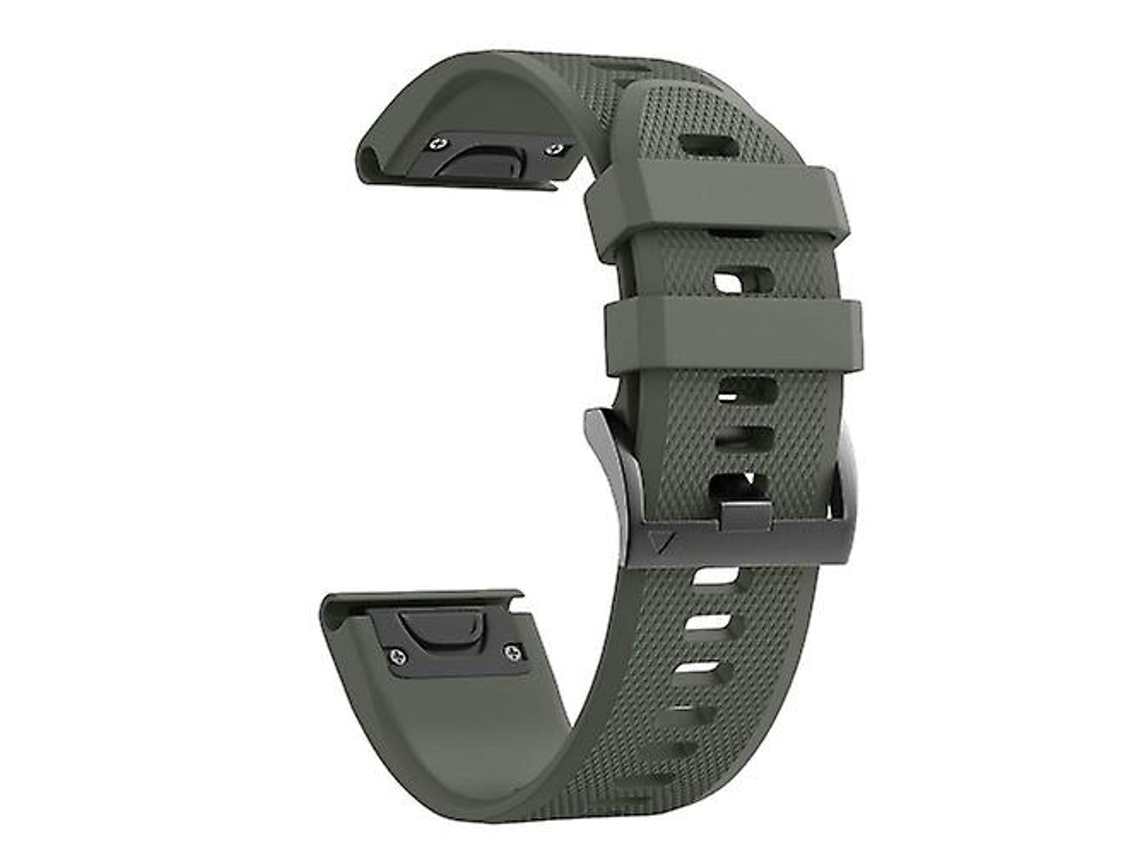 Correa de silicona para reloj Garmin Epix de 22 mm Amy Green Chennnls