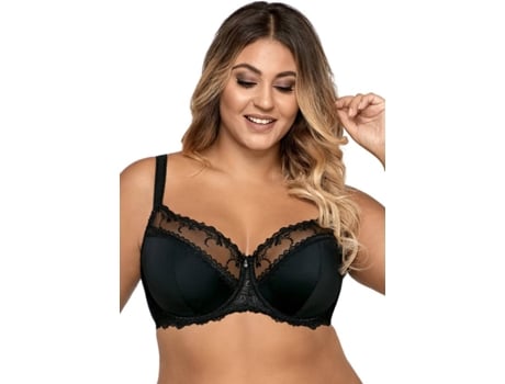 Sujetador AVA Algodón Mujer (85/F - Negro)