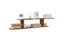 Estante De Pared De Tv Madera Ingeniería Envejecida 125x18x23cm
