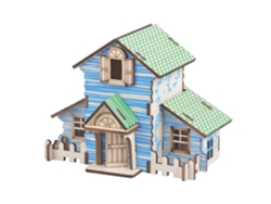 Maqueta 3d De Madera. Cabaña Del Bosque. 22 Piezas.