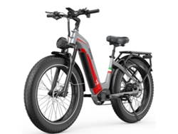 Bicicleta eléctrica V6pro de 26″ x 4.0″, 250 W, 48 V, 20 Ah, color rojo y plateado, 150 km, Ovivo