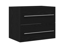 Maison Exclusive - Mueble De Baño Para Lavabo De Roble Negro 60x38,5x48 Cm
