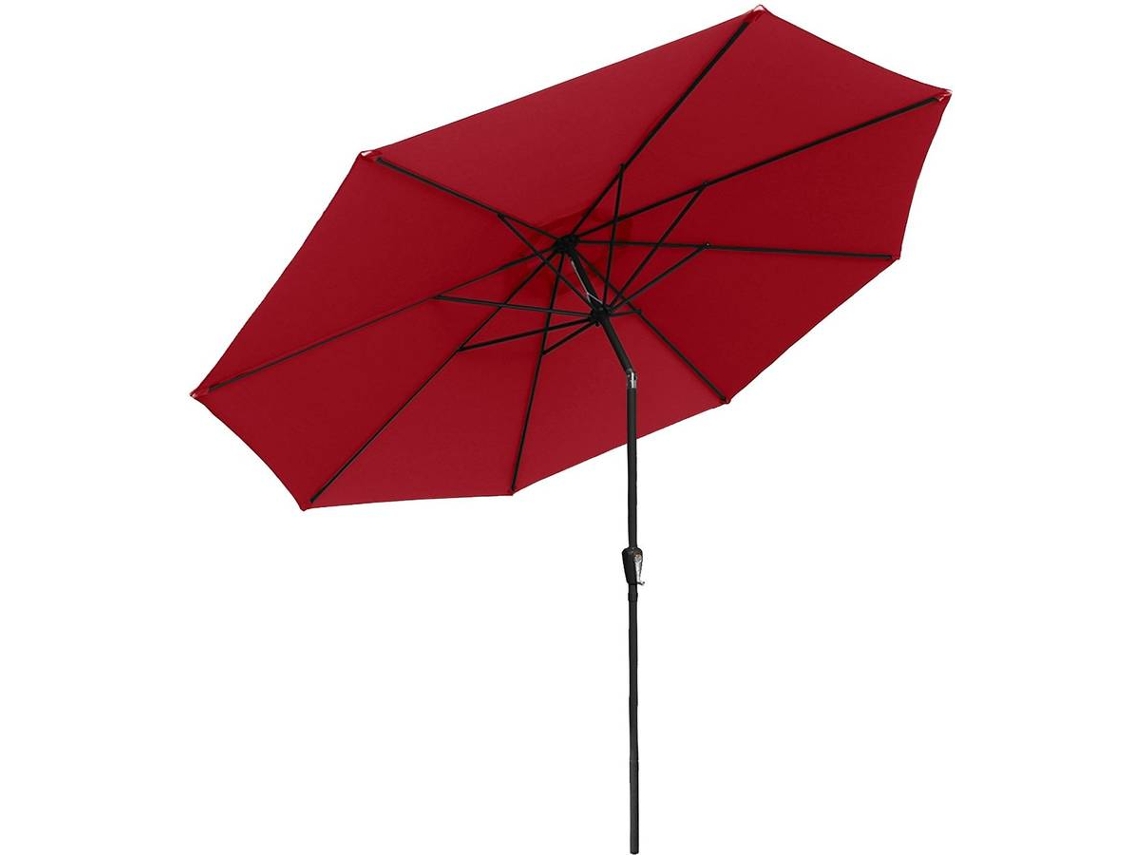 Sombrilla HAPPY GARDEN Hapuna (Rojo - Aluminio - 330 X 242 Cm)