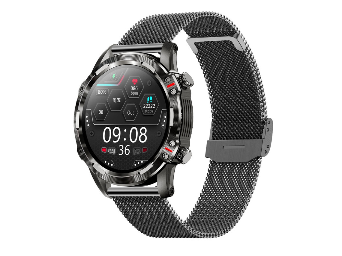 Reloj inteligente con pantalla táctil de 1,32 pulgadas, resistente al agua IP67, modo deportivo, monitor de ritmo cardíaco y sueño.
