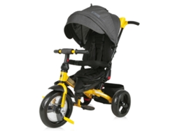 Triciclo Evolutivo Jaguar Con Capota , Asiento Giratorio 360º Y Ruedas Eva De Lorelli - Black &amp; Yellow