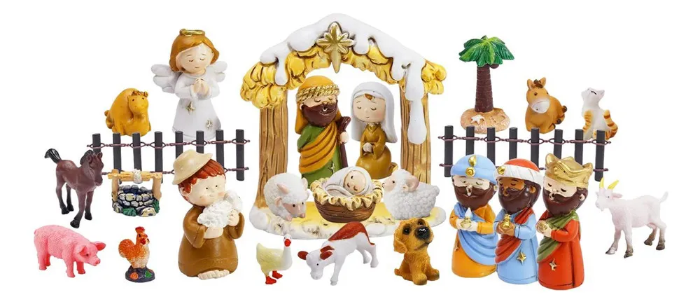 Nuevo juego de 24 calendarios de adviento con belén navideño de vayotoy