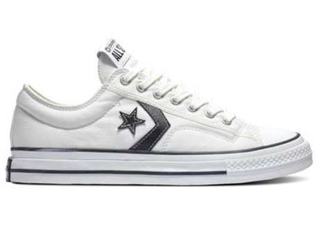 Zapatillas CONVERSE Star Player 76 Premium Canvas de Cuero para Hombre (Blanco - 42)