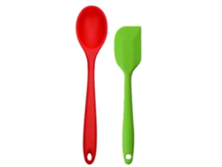 Juego de 2 mini utensilios de cocina de silicona con cucharas, Nostalgia88
