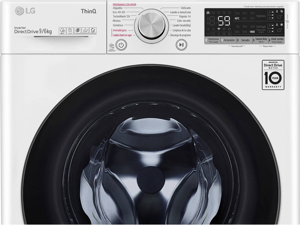 Lavasecadora LG F4DV5509SMW (6/9 kg - 1400 rpm - Blanco)