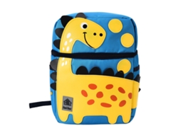 Mochila Infantil Con Diseño De Dinosaurio, Ligera Y Con Cinturón De Seguridad, Color Azul Cielo.