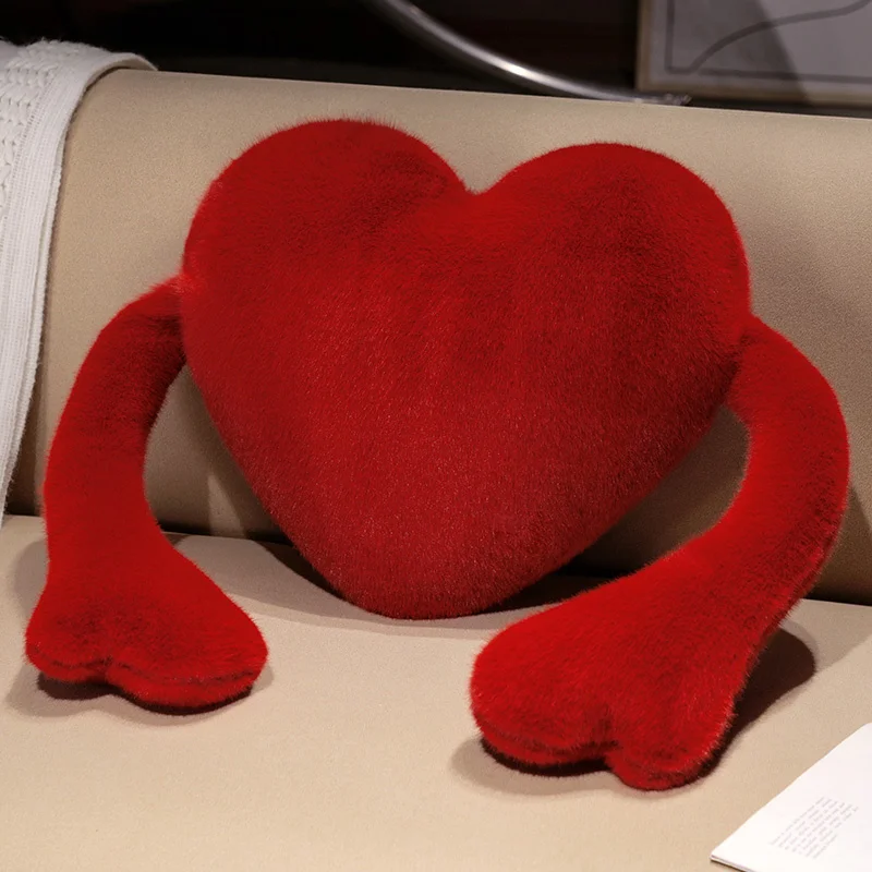Cojín Decorativo Para Sofá Con Forma De Corazón (rojo, 50 Cm), Suave.