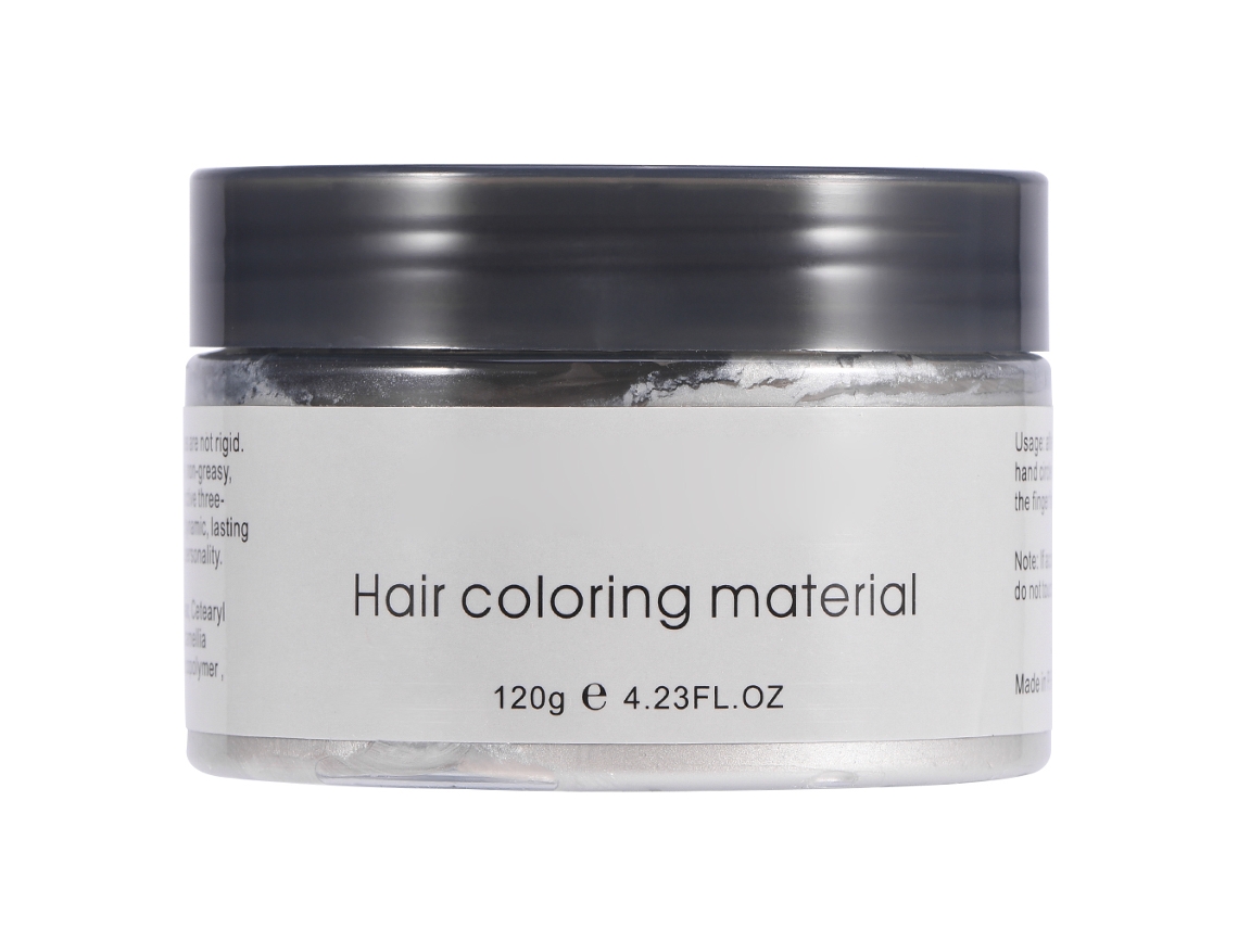 Tintura de cabelo descartável unissex 2026, creme de argila de 120ml para colorir e estilizar os cabelos (branca)