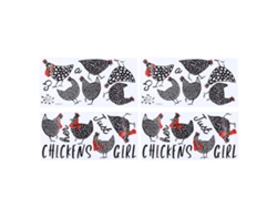 Baok - Juego de 4 pegatinas de pared creativas y removibles con forma de pollo para la cocina, 60x30cm, para decoración del hogar.