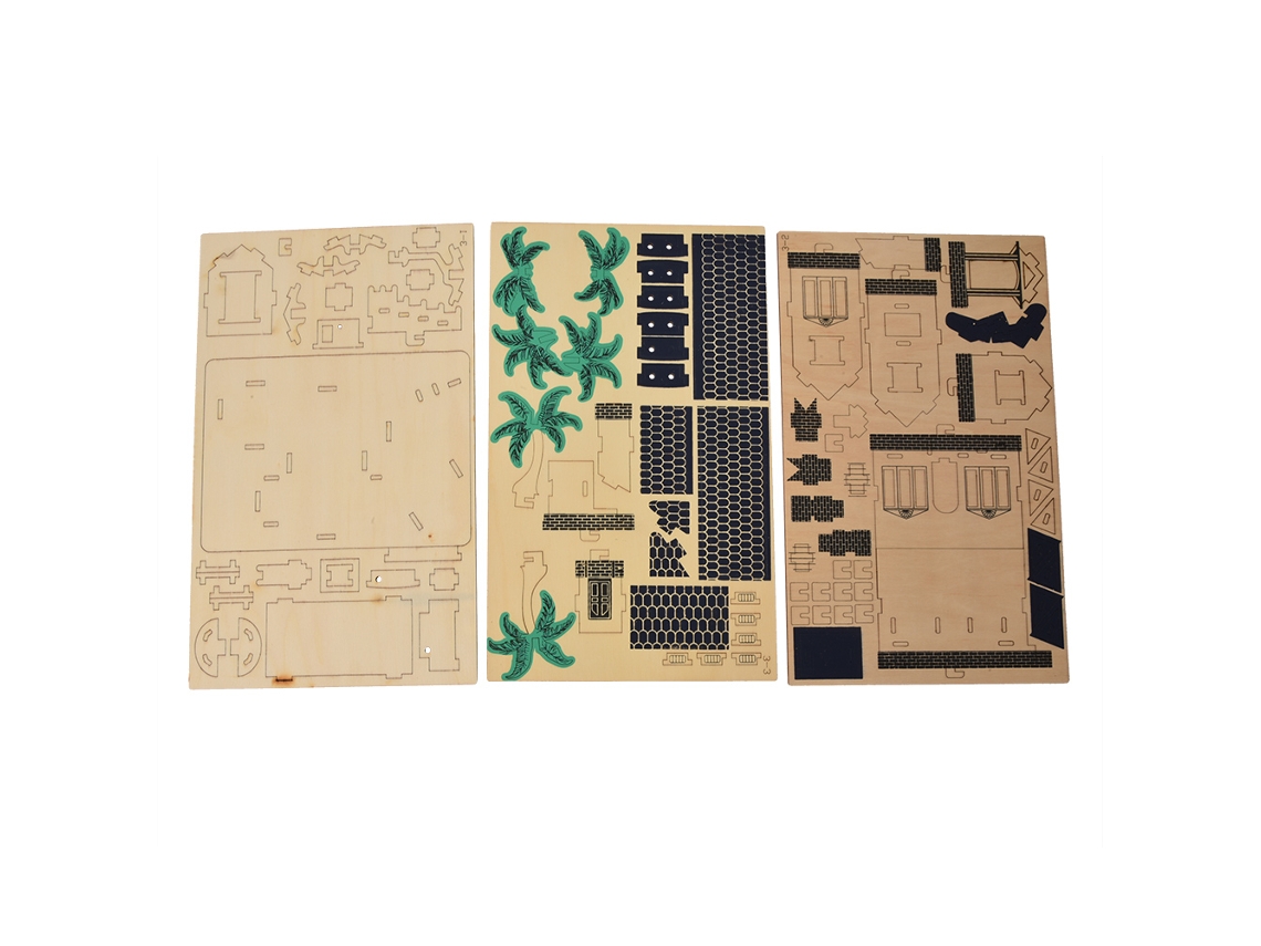 Dan26-juguete De Rompecabezas 3d De Madera Villa Casa Modelo Para Niños, Juguete Educativo De Rompecabezas